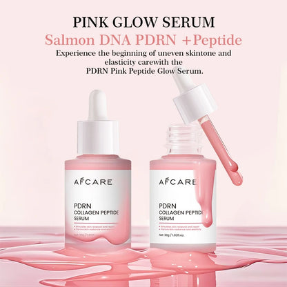 Pink Glow Salmon PDRN Collagen Peptide Serum 30ml | Brightening, Firming &amp; Deep Hydration