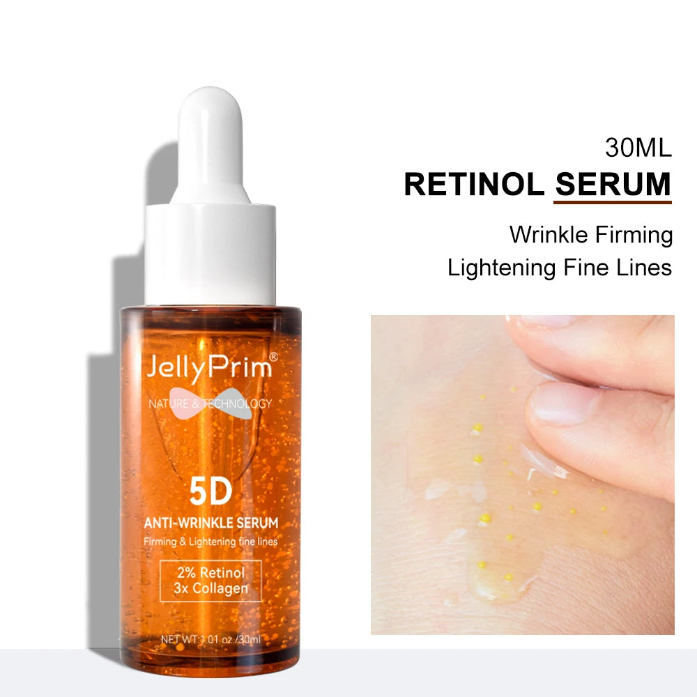 Retinol Wrinkle Serum for Face Collagen Anti Aging Lines Firming Facial Moisturizing Smooth Lifting Serum Skin Care