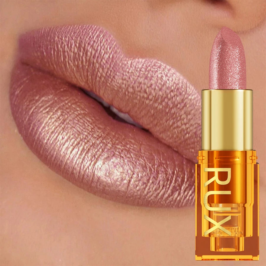 Pearl metallic glitter lipstick by RAVEN KRONE, detail 2