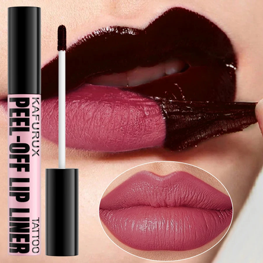 Peel-Off Lip Liner Stain – Long-Lasting Tint, Waterproof & Transfer-Proof, 7 Shades