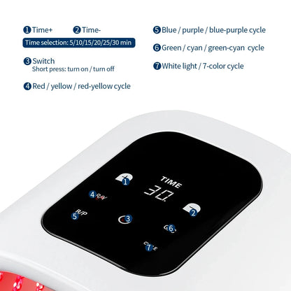 Face Body 7 Colors Large Light Bead LED Photon Machine Home Use High Energy LED Facial Mask PDT Machine Skin Care