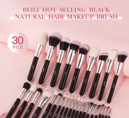 Set de brochas de maquillaje negras Professional Premium