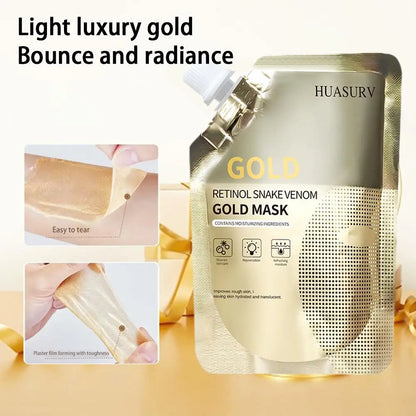 Gold Retinol and Snake Venom Facial Mask – Hydration, Firmness and Radiance (Pack 2 x 100g)
