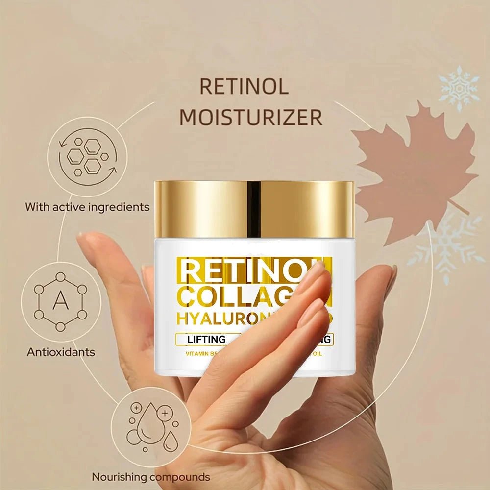 Anti-Aging Facial Cream with Retinol and Collagen | 30g and 60g Formats | All Skin Types