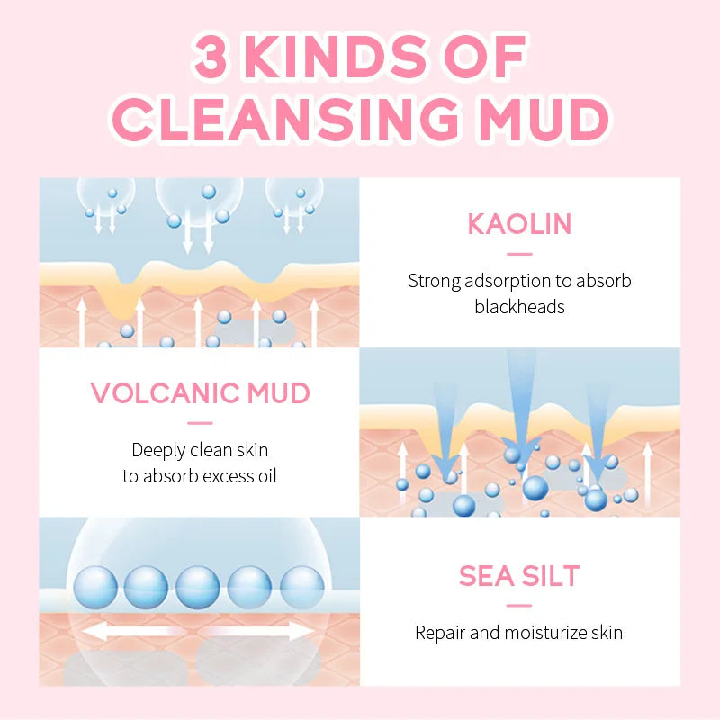 Sakura Volcanic Mud Mask - Deep Cleansing and Care for Oily Skin