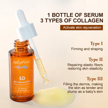 Retinol Wrinkle Serum for Face Collagen Anti Aging Lines Firming Facial Moisturizing Smooth Lifting Serum Skin Care