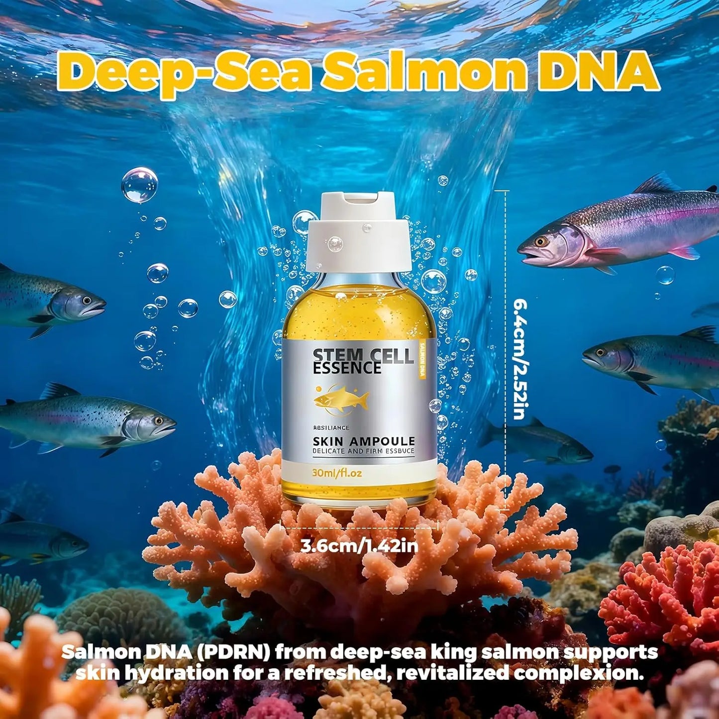 Salmon DNA PDRN Facial Serum 30ml | Hydrating, Brightening & Anti-Aging Korean Skincare