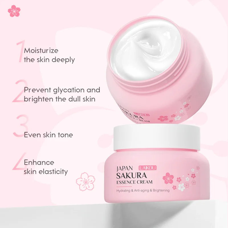 60g Japan Sakura Essence Face Cream Cherry Blossom Facial Cream Moisturizing Firming Skin Care