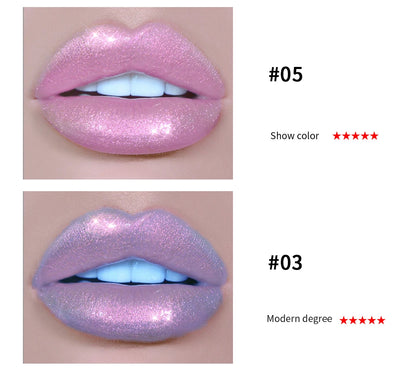 Laser Holographic Lip Gloss Liquid Lipstick Mermaid Pigment  Lipgloss Waterproof Metallic Lip Makeup