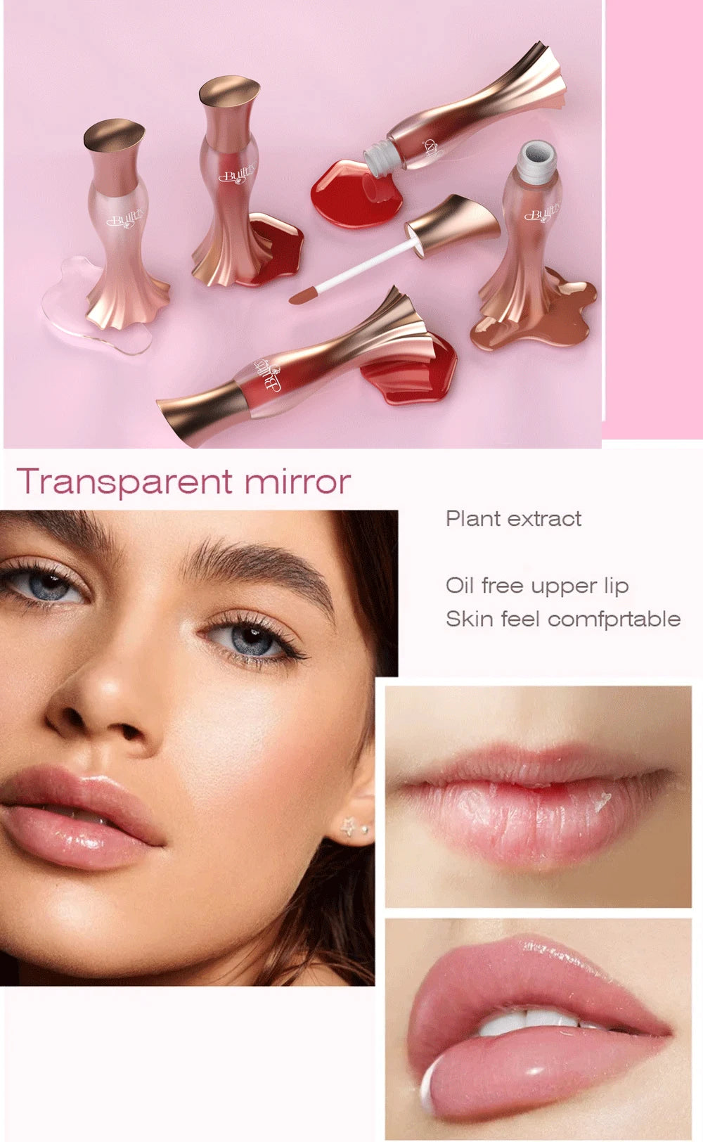 Professional Lip Plumper Full Plumping Lipstick Waterproof Long Lasting Voluminous Natural Plumper Gloss