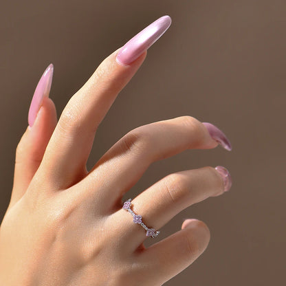 Anillo de moissanita Eternity para mujer – Joyería de boda y lujo de plata de ley 925 auténtica bañada en oro DVVS1