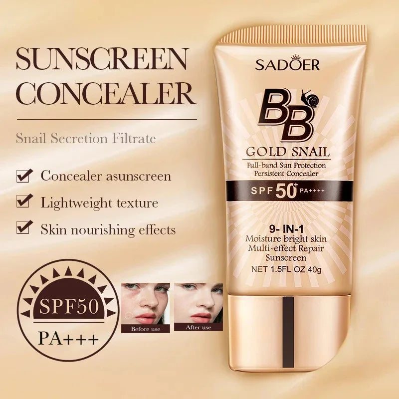 Crema BB de oro y caracol - FPS 50+ - Hidratante e iluminadora