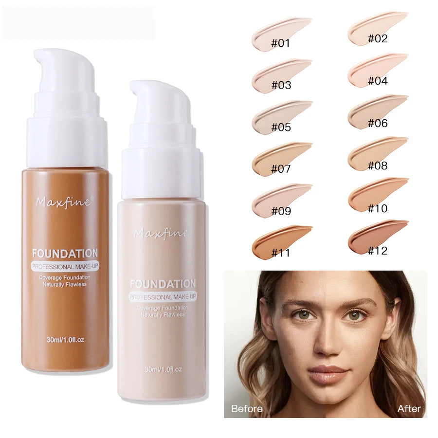 Liquid Foundation Effective Concealer Waterproof Sweat-resistant.