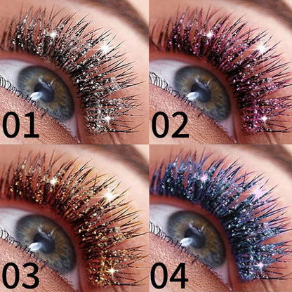Glitter Mascara – Diamond Sparkle for Lashes, Waterproof & Smudge-Proof, 4 Shades