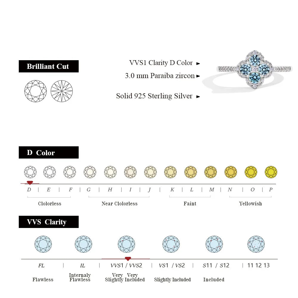 Luxury Moissanite Ring – D Color VVS1 | 925 Sterling Silver