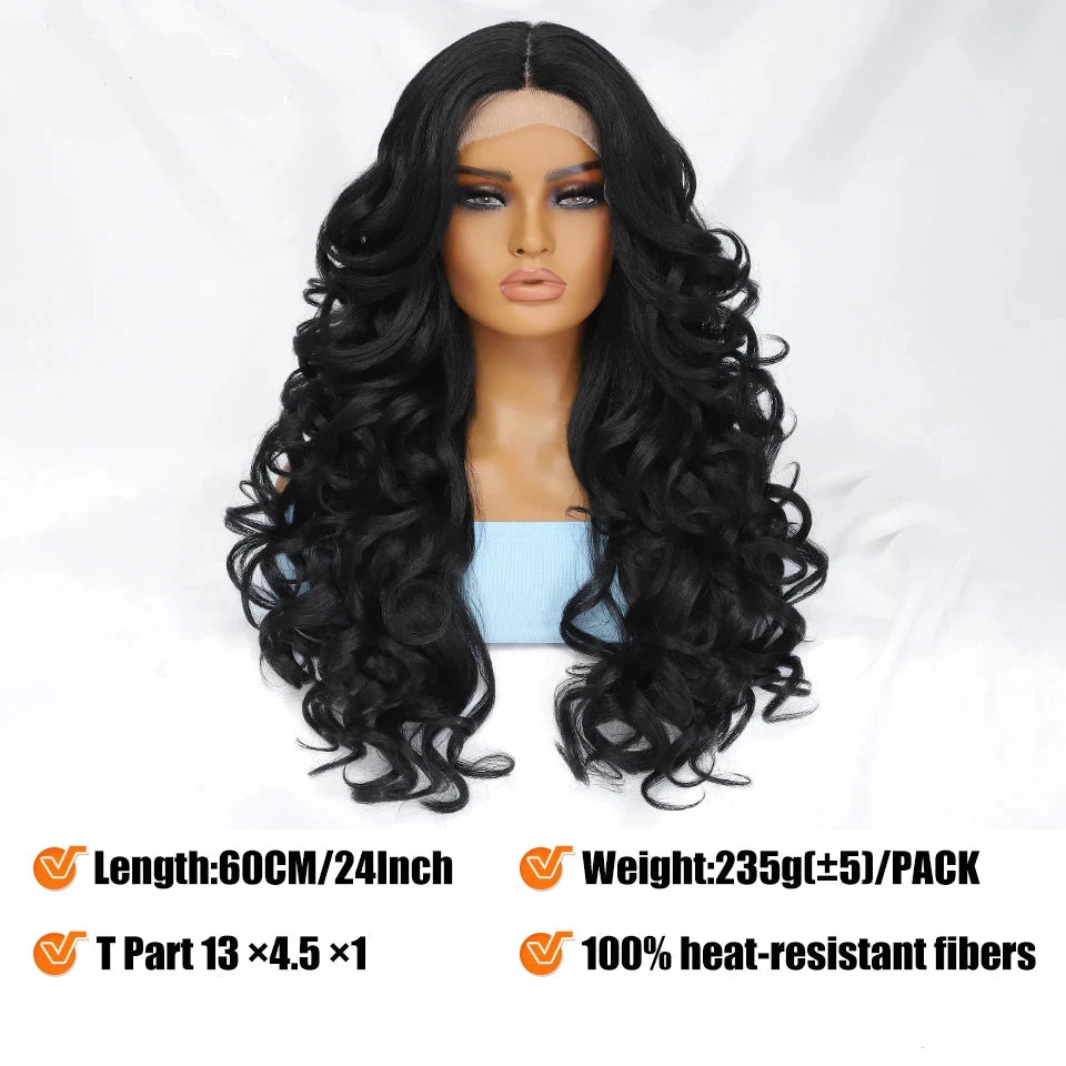 Synthetic Curly Lace Front Wig for Cosplay - Everyday Style and Fun