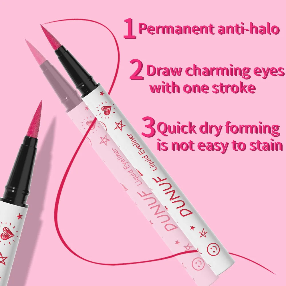 Farbiger Eyeliner-Stift mit ultrafeiner Spitze – matt, wasserfest & schnell trocknend, 12 Nuancen