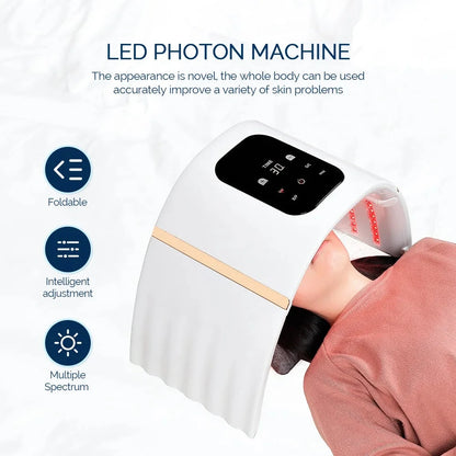 Face Body 7 Colors Large Light Bead LED Photon Machine Home Use High Energy LED Facial Mask PDT Machine Skin Care