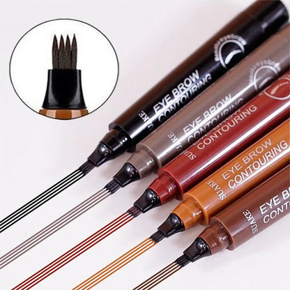 4 Point Eyebrow Pencil Waterproof Liquid Long Lasting.