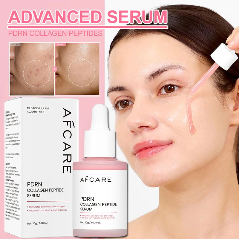 Pink Glow Salmon PDRN Collagen Peptide Serum 30ml | Brightening, Firming &amp; Deep Hydration