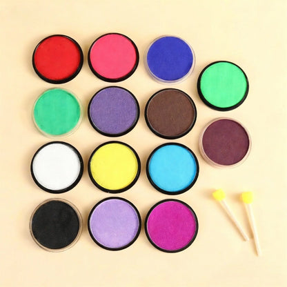 Water-Based Face & Body Paint 30 g – Smooth Cream, Easy to Blend & Wash Off, 15 Colours