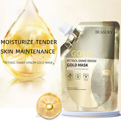 Gold Retinol and Snake Venom Facial Mask – Hydration, Firmness and Radiance (Pack 2 x 100g)