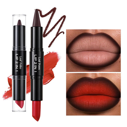 2-in-1 ombré lipstick and lip liner by RAVEN KRONE, shade 05 Red