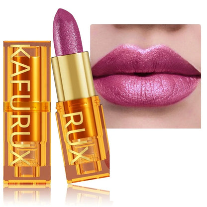 Pearl metallic glitter lipstick by RAVEN KRONE, shade 105