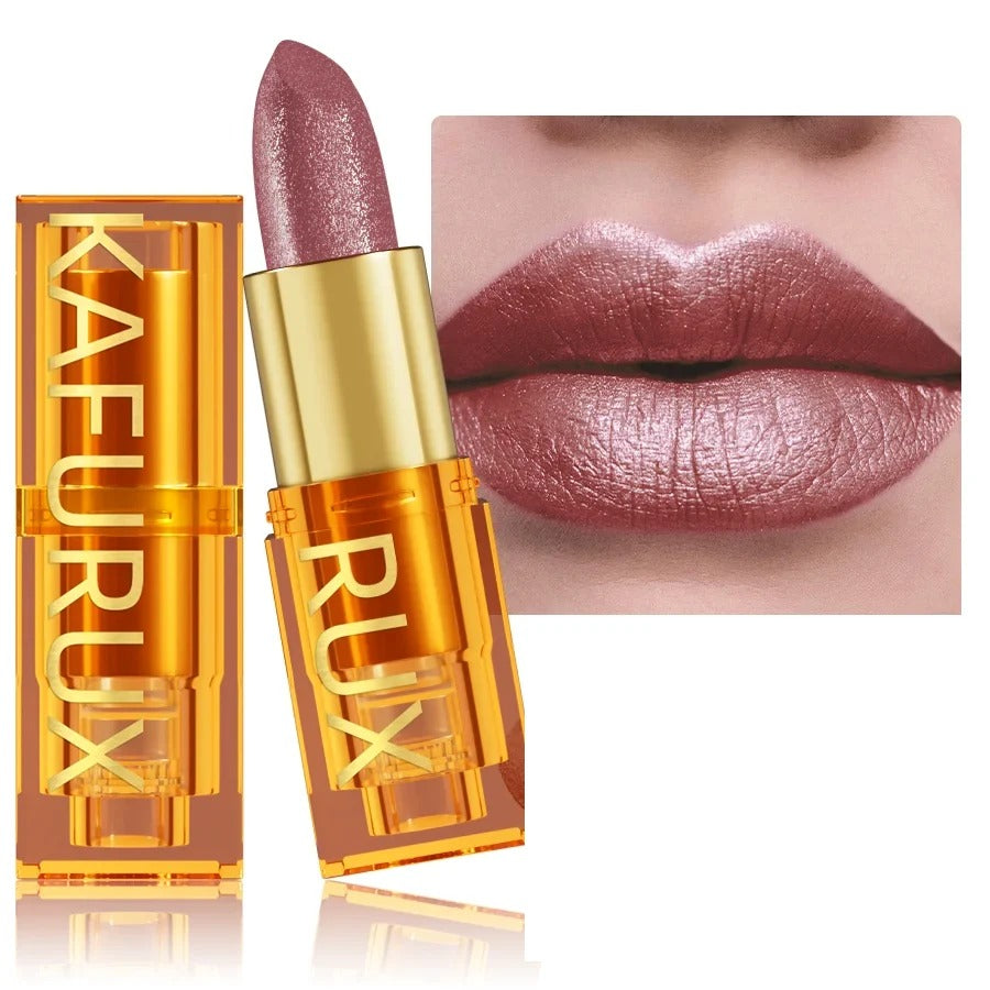 Pearl metallic glitter lipstick by RAVEN KRONE, shade 106