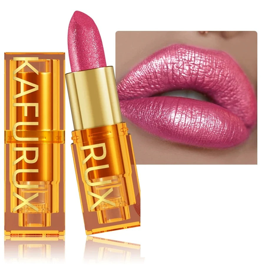 Pearl metallic glitter lipstick by RAVEN KRONE, shade 107