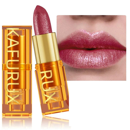 Pearl metallic glitter lipstick by RAVEN KRONE, shade 109