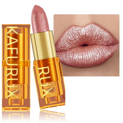 Pearl metallic glitter lipstick by RAVEN KRONE, shade 110