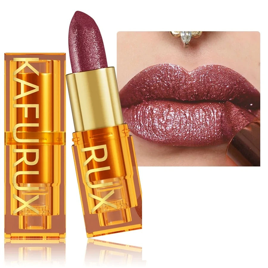 Pearl metallic glitter lipstick by RAVEN KRONE, shade 111