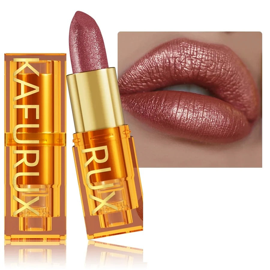 Pearl metallic glitter lipstick by RAVEN KRONE, shade 112