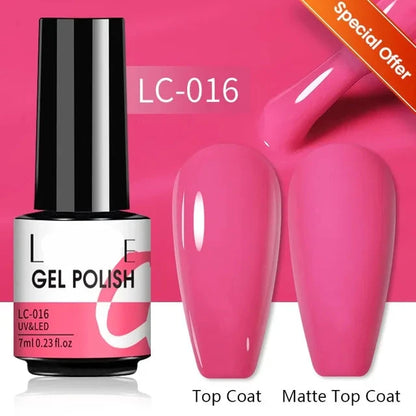 129 Colors 7ML Gel Nail Polish - Semi-Permanent Manicure Varnish with LED/UV Curing