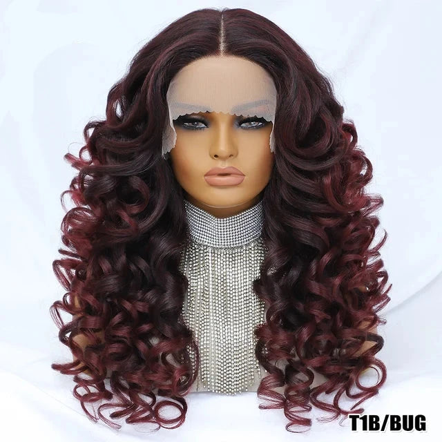 Synthetic Curly Lace Front Wig for Cosplay - Everyday Style and Fun