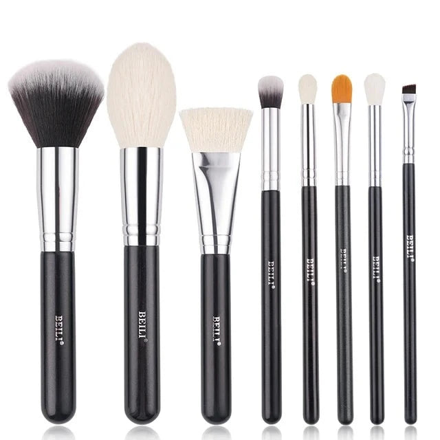 Set de brochas de maquillaje negras Professional Premium