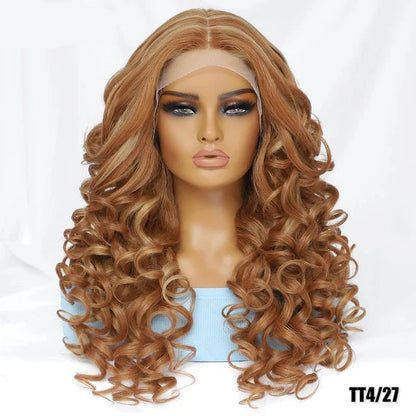 Synthetic Curly Lace Front Wig for Cosplay - Everyday Style and Fun