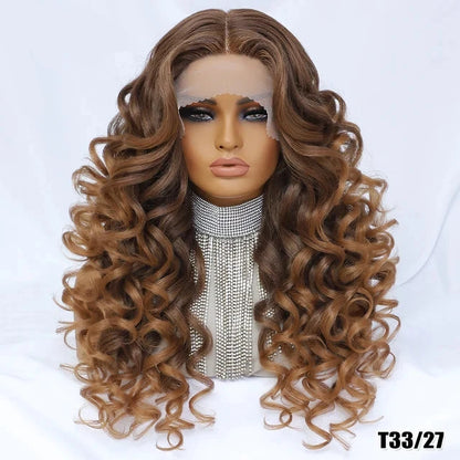 Synthetic Curly Lace Front Wig for Cosplay - Everyday Style and Fun