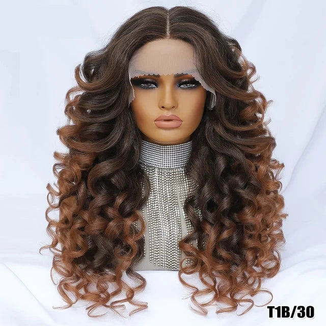 Synthetic Curly Lace Front Wig for Cosplay - Everyday Style and Fun