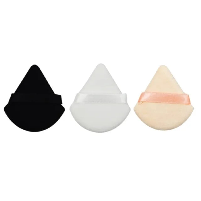 Esponja de maquillaje de terciopelo triangular lavable