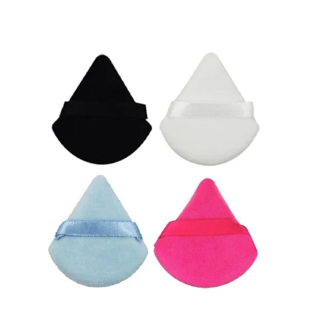 Esponja de maquillaje de terciopelo triangular lavable