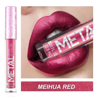 Metallic Matte Liquid Lipstick Waterproof Long Lasting