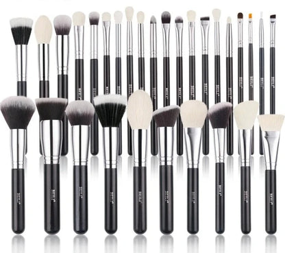 Set de brochas de maquillaje negras Professional Premium