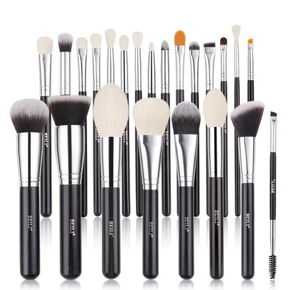 Set de brochas de maquillaje negras Professional Premium