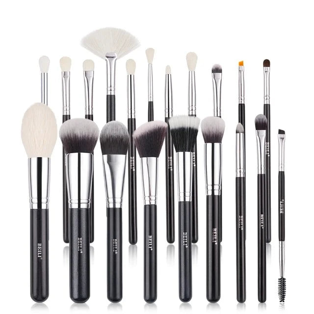 Set de brochas de maquillaje negras Professional Premium