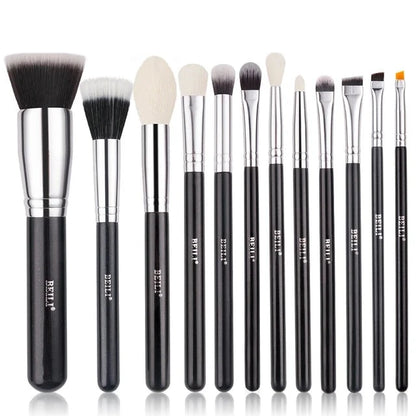 Set de brochas de maquillaje negras Professional Premium