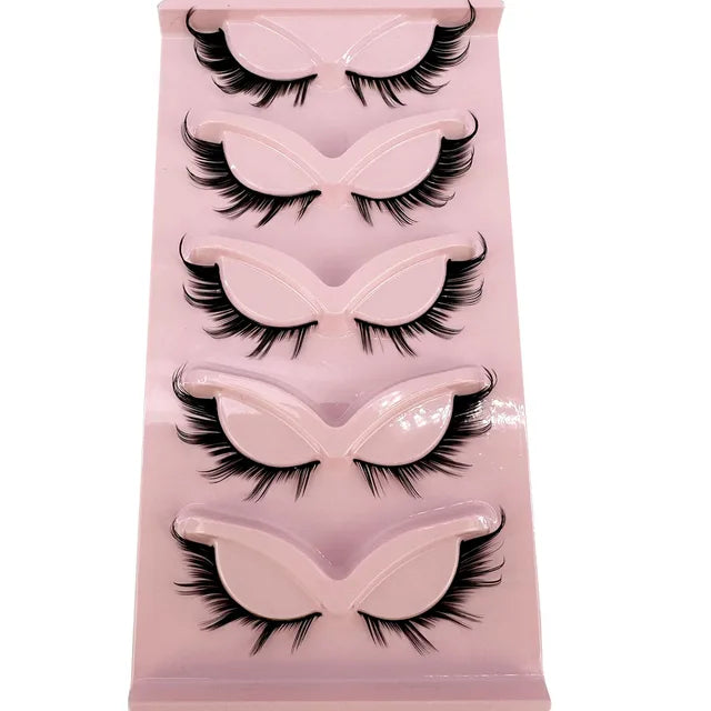 Premium High Quality Synthetic Hair False Eyelashes | 3D Mink Cat Eye Style