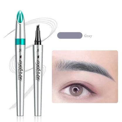 3D MicroBlading Eyebrow Pencil with Four Tips - Waterproof and Long Lasting