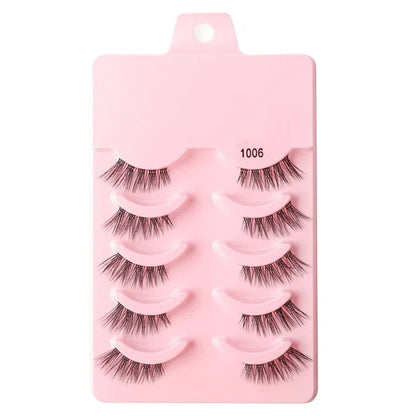 Half Fake Eyelashes 5/10 Half Lashes Soft Natural Cat Eye Lashes NP